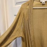 Bryn Walker Cardigan Jacket Womens Large Linen Gold Open Lagenlook Boho Beach Photo 3