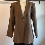 J'envie New York Made in USA Rose Embellished Single Button Blazer Size 14 Tan Photo 14