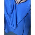 Denim & Co D & Co Boho Blue Top Women's Size 2XL Bow Tie Front Keyhole Flowy Sleeves Office Photo 4