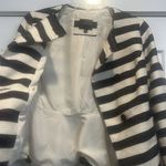 The Limited  navy and off white striped tweed style jacket  size XS. Photo 8