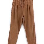 Free People Margate Pleated Trouser Burnt Orange XS Photo 0