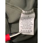 None Womens Olive Green High Waisted Button Front Flare Pants Photo 4