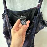 Social Collision Tunic Dress Tank Scallop Hem paisley patchwork Tiered Large Purple Photo 4