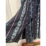 Finley Taos in Navy Blue Western Horse Embroidered Belted Shirt Dress M Size M Photo 5