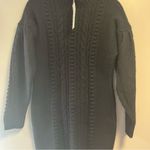525 America Black Cable Knit Sweater Dress Sz M NWT – Puff Sleeve, Cozy Chic Size M Photo 2