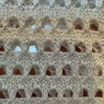 EXPRESS Cream with Silver Metallic Sparkle Mesh Sweater Size Medium Photo 1