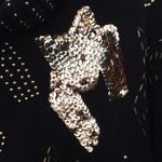 FINAL MARKDOWN Ladies Western Connection Beaded & Sequined Cowl Neck Sweater (S) Black Photo 7