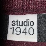 Studio 1940 WO SIZE 22/24 2 PIECE KNIT PANT SET ATTACHED NECKLACE BURGUNDY CLEAN Photo 2