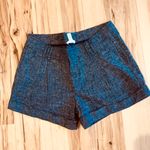 Zenana Outfitters Shorts Linen Cotton Chino Fits as a Size 4 Navy Blue Screen Print Photo 3