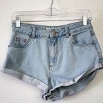 Topshop Roll Hem Kiri Light Wash High Rise Booty Shorts 4 Photo 8