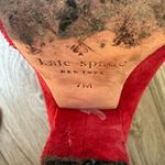 Kate Spade Suede Chunky Red Heels Photo 8