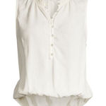 Cloth & Stone  womens small off white Sleeveless Half Placket Blouson shirt​ Photo 0