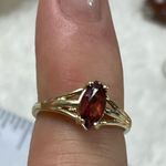 14k Marquis cut Garnet ring Red Photo 2