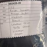 Ralph Lauren Women Down Puffer Jacket Medium Funnel Neck Preppy Heritage Photo 9