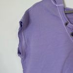 Sanctuary Lilac Purple Short Sleeve Lace Up Hoodie Sweatshirt Women's S Photo 3