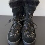 Johnny Was  Leather Freja Moon Boot In Black Size 8 Photo 4