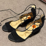 Sam Edelman  Black Lace-Up Heels Photo 0