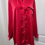 Victoria's Secret  Red Satin Blouse Photo 0