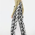 Dolls kill Petals and Peacocks In the Clouds Ying Yang Overalls Medium Gray Photo 3