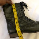 Steve Madden Green Troopa Military Style Combat Biker genuine leather lace-up boots Ankle Booties Grunge Goth Punk Rock Women 7M Photo 4