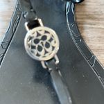  Logo Pansy Jelly Thong Sandals Flat Black Sz 8B EU38 w/Coach Hangtags Photo 4