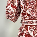 Farm Rio NWT  Tropical Cameo Belted Romper Size M 100% Cotton Puff Sleeves Photo 10