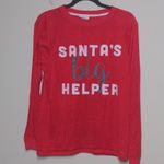 Roudelain Santa's Big Helper Graphic Pajama/Sleep Shirt in Red Photo 2