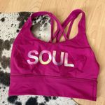 Lululemon  x SOULCYCLE Free to Be Serene Bra Longline In Ripened‎ Raspberry Sz 4 Photo 2