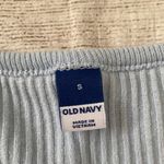 Old Navy women S cotton blend ribbed v-cut neck crop tank top blue Photo 4