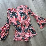 Billabong Bell Sleeve Sittin Pretty Floral Romper pink Photo 8