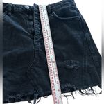 Free People WE THE FREE BLACK DENIM DISTRESSED MINI SKIRT EUC Photo 2
