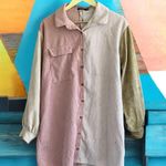 Nasty Gal Collection Writers Colorblock Corduroy Shirt Dress Photo 1