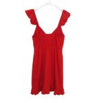 MINKPINK Revolve Laurel Mini Dress Red Eyelett Sleeveless Mini Dress Small Photo 7