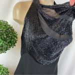 Carmen Marc Valvo Black Strapless Embellished Top Evening Knee Length Dress 4 Photo 3