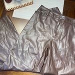 Pimkie womans size 34/35 inch brown faux leather straight leg pants by  Photo 1