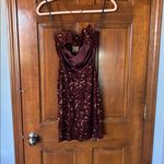 Windsor  Sequin Burgundy Dress Size Large Photo 2