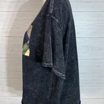 Friends TV show black acid wash crop top size L Photo 2