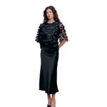 IDA SJÖSTEDT Black Mesh 3D Floral Applique Long Sleeve Top Size M Photo 1