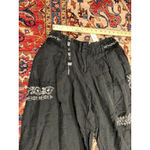 Anthropologie Embroidered Linen Blend Balloon Pants Black XS NWT Boho Chic Photo 3