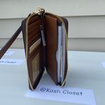 Michael Kors Brown Jet Set Travel Phone Case Wristlet Wallet Photo 4