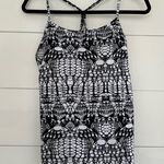 Lululemon  Black White Spiderweb Patterned Power Y Tank Top SEE MEASUREMENTS Photo 0