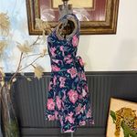 Fitzroy & Willa 100% Cotton Floral Fit and Flare Mini Dress ~ Size Medium 🧡🍄 Blue Photo 2