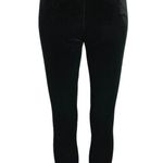 Design Lab Black Velvet Velour High Waist Stretch Ankle Cropped Pants Leggings S Photo 2