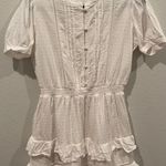 LC Lauren Conrad  Short Sleeve Buttons Antique White Mini Dress Photo 0