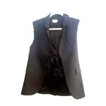 Zadig & Voltaire VEX Striped 'Fever' Waistcoat Black Pinstripe Size S Photo 3