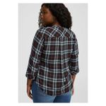 Torrid Black&Blue Plaid Harper Georgette Blouse Sz.3 Photo 3