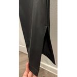ZARA High Waist Black Faux Leather Open Leg Pants Photo 2