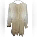 Simplee Apparel  White Chiffon Dress
Swiss Dot Lace Trim size xl Photo 3