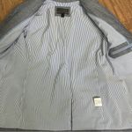 J.Crew  Regent Blazer Jacket Chambray Denim Ruffles‎ Academia Career Office Sz 0 Photo 6