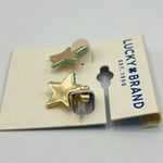 Lucky Brand Stone-Edged Star Drop Earrings in Gold-Tone MSRP $20 NWT Photo 2